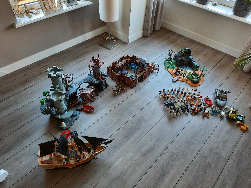 Grote partij Playmobil, Piraten, Ridders, Western & Politie, Kinderen en Baby's, Speelgoed | Playmobil, Ophalen, Gebruikt, Los playmobil