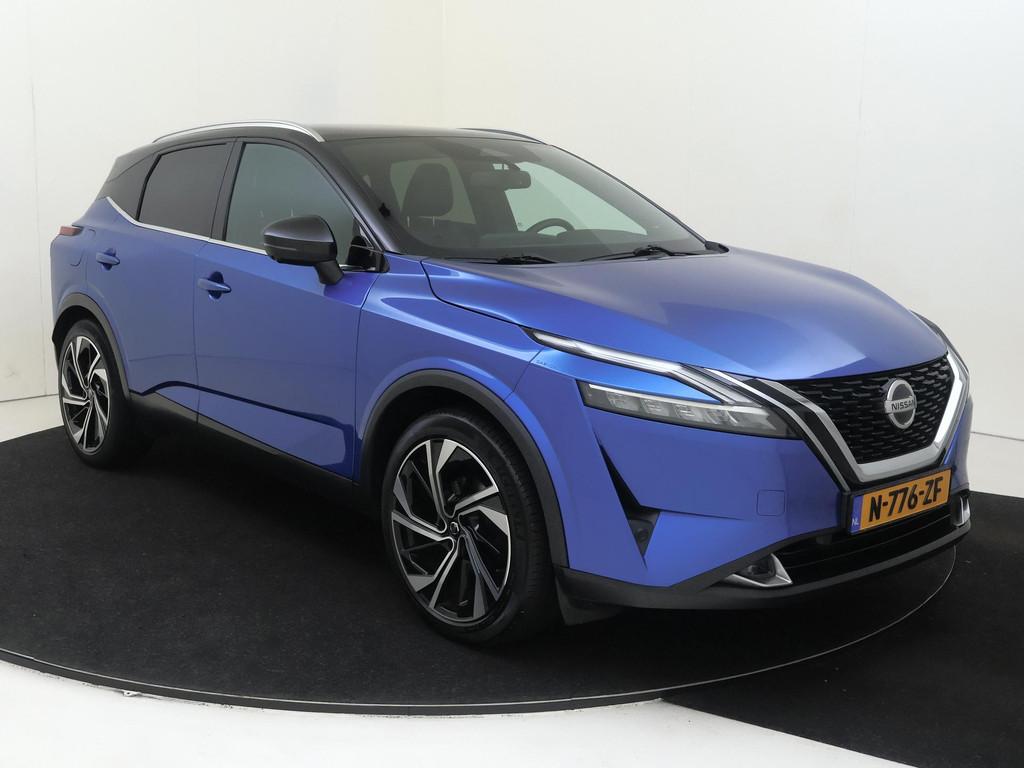 Nissan Qashqai 1.3 MHEV Xtronic Tekna Plus 158PK | Navigatie, Auto's, Nissan, Euro 6, Blauw, Qashqai, 725 kg