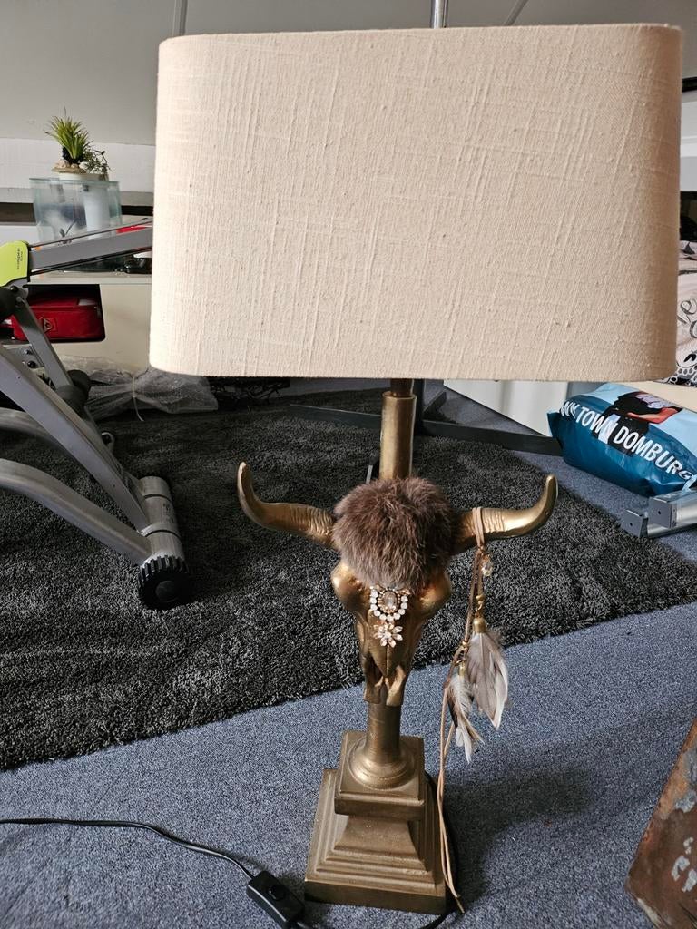 Goudkleurig schemerlamp, Ophalen of Verzenden, Zo goed als nieuw, Minder dan 50 cm