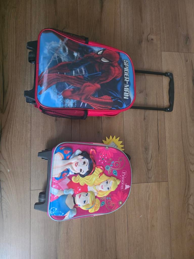 Reistrolleys voor kinderen - Spiderman & Disney Prinsessen, Ophalen of Verzenden
