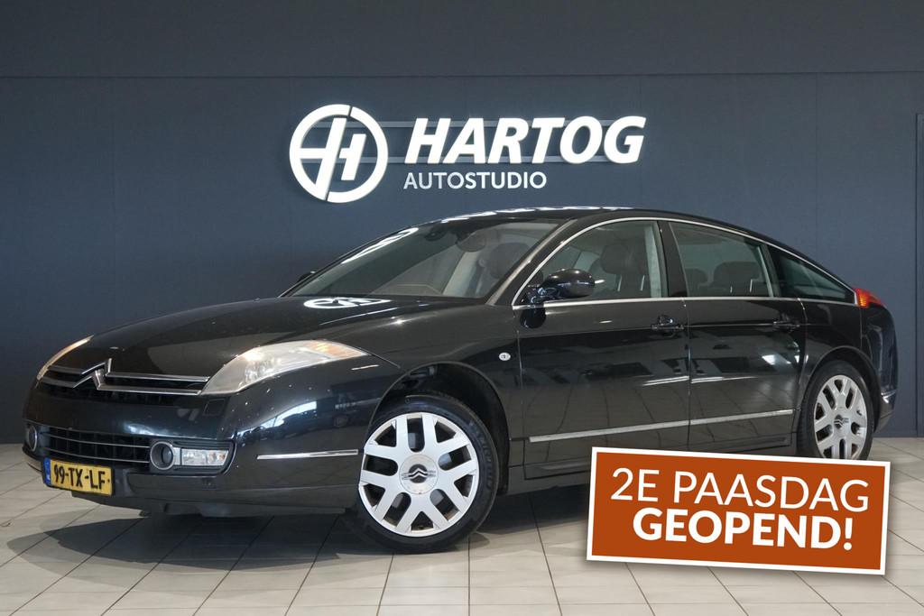 Citroen C6 2.7 HdiF V6 Exclusive 204PK + HEAD-UP DISPLAY, Gebruikt, C6, Zwart, Bedrijf