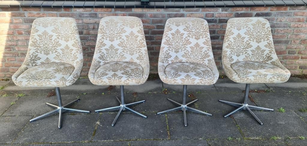 Draaibare cocktail stoelen  Eetkamerstoelen 4x, Ophalen, Huis en Inrichting