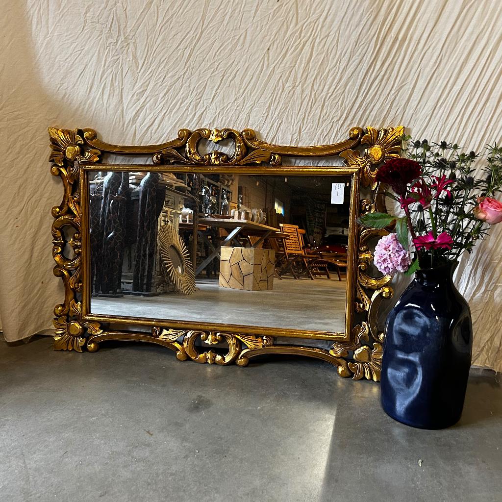 Barok Spiegel - houten lijst -120 x 80 cm- Goud - TTM Wonen, TTM Wonen, Meubels – (Perzische) Tapijten en Woonaccessoires, Nieuw