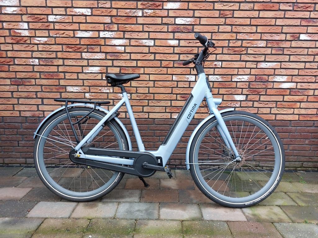 Cortina E-Nite elektrische stadsfiets, metalblauw, 170-190cm, Fietsen en Brommers, Ophalen, Gebruikt, Cortina, 50 km per accu of meer