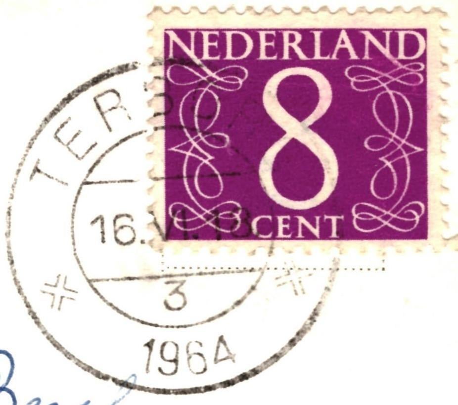 991349 Terborg 1964 G Wandellaan Paasberg Gelopen met zegel, Ophalen of Verzenden, 1960 tot 1980, Gelopen, Gelderland