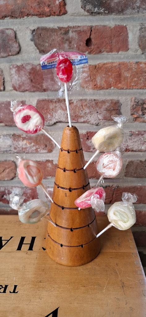Vintage houten lollyboom - lollyhouder - lollydisplay, Antiek en Kunst, Ophalen of Verzenden