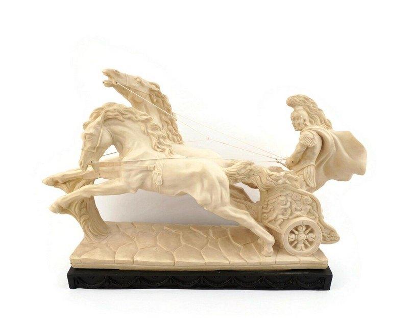 Romeinse strijdwagen, Overige onderwerpen, Ophalen of Verzenden, 20 - 50 cm, Wit