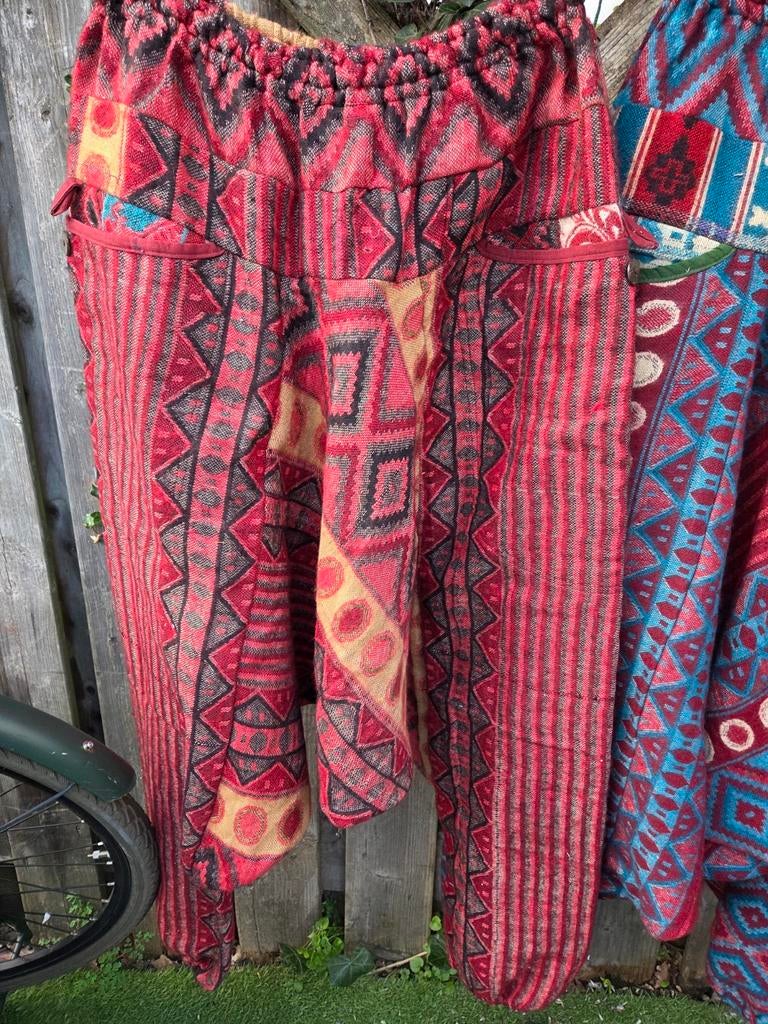 Handgemaakte Warme hippie harembroek, Hippie, Ophalen of Verzenden, Nieuw, Lang