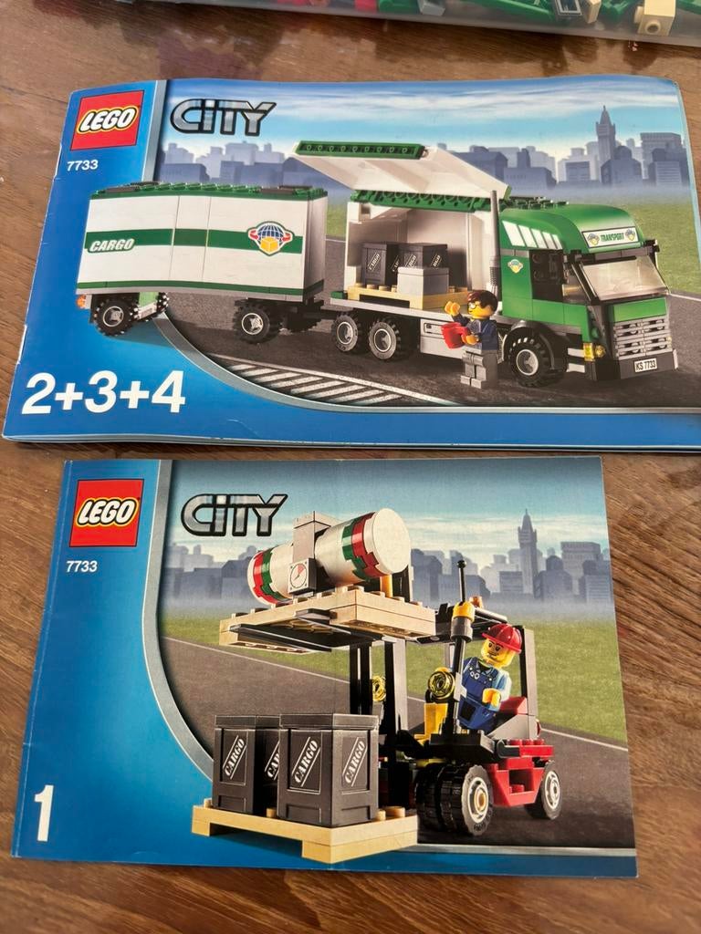 Lego city 7733 vrachtwagen en vorkheftruck, Ophalen of Verzenden, Gebruikt, Complete set, Lego