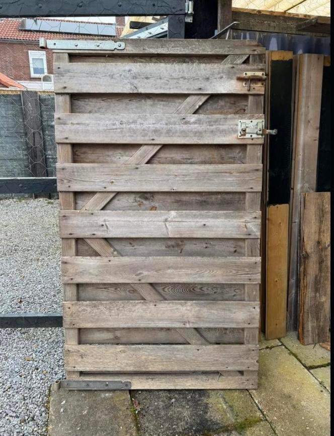 Schuttingdeur, Tuin en Terras, Schuttingen, Ophalen, Minder dan 3 meter, Hout, 1 tot 2 meter