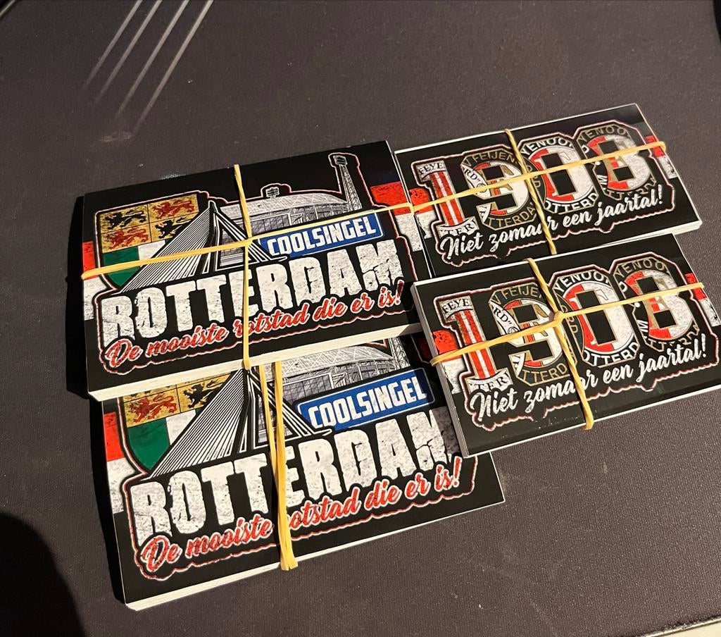 50 Feyenoord stickers - Rotterdam en 1908, Verzamelen, Stickers, Ophalen of Verzenden, Nieuw, Sport