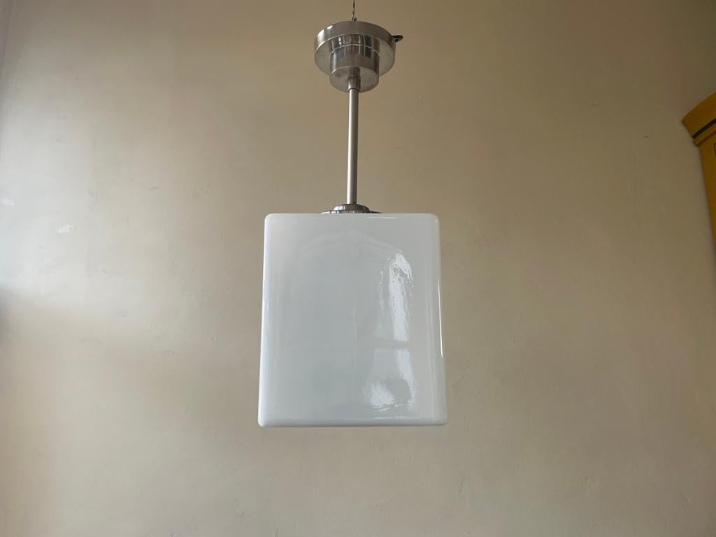 Grote Hanglamp Plafondlamp Lamp art deco 1930 Witglas Frans, Ophalen