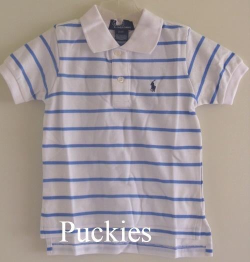 Maat 116 Ralph Lauren polo wit/blauw NIEUW (10136) a, Nieuw, Ophalen of Verzenden, Shirt of Longsleeve, Jongen