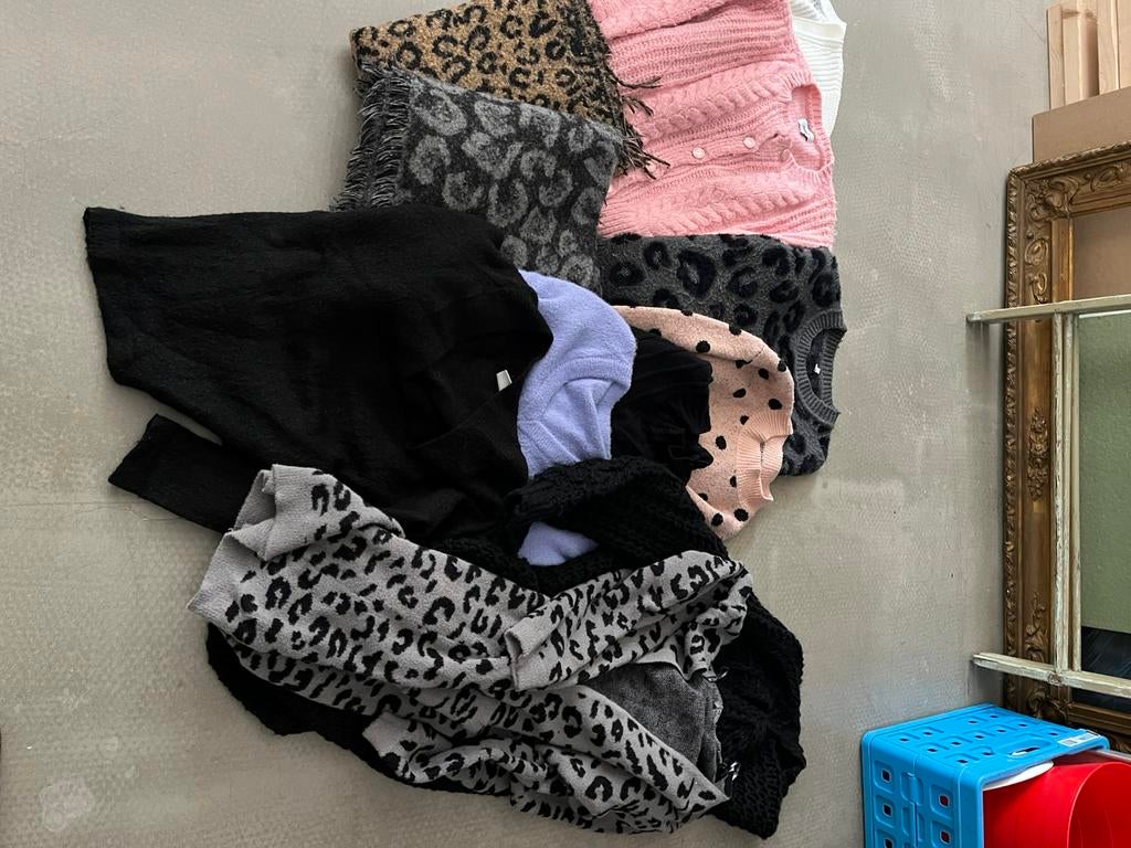 Pakketje truien vesten en  sjaals maat S, Ophalen, Gedragen, Maat 36 (S)