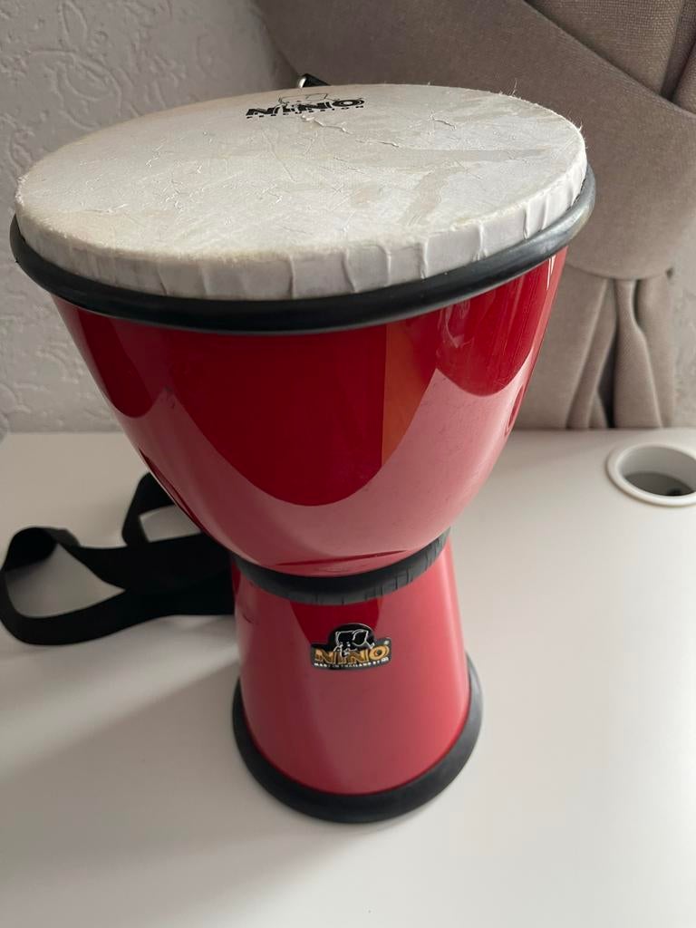 Nino Percussion Djembe - Rood, Ophalen of Verzenden, Gebruikt, Trommel