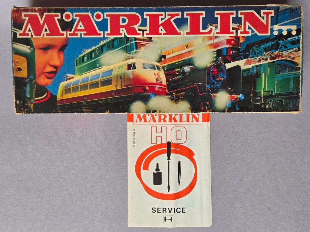 Märklin 3055 originele bont gekleurde OVP voor de NS 1212, Wisselstroom, Gebruikt, Locomotief, Analoog