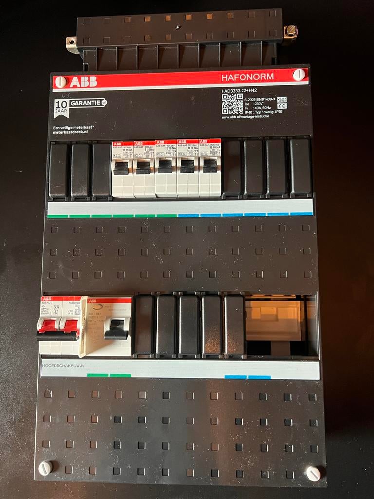 ABB 1 fase meterkast 5 groepen met aardlekschakelaar, Ophalen, Zo goed als nieuw, Overige typen