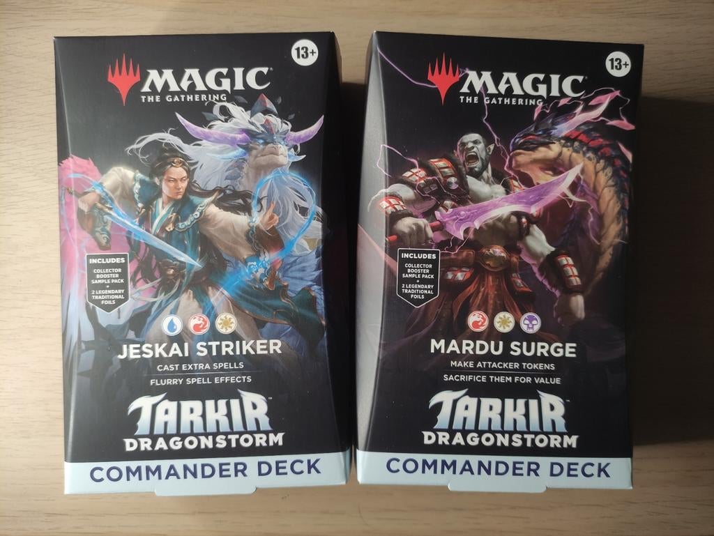 MTG Tarkir: Dragonstorm Commander Decks - Jeskai & Mardu, Hobby en Vrije tijd, Verzamelkaartspellen | Magic the Gathering, Nieuw