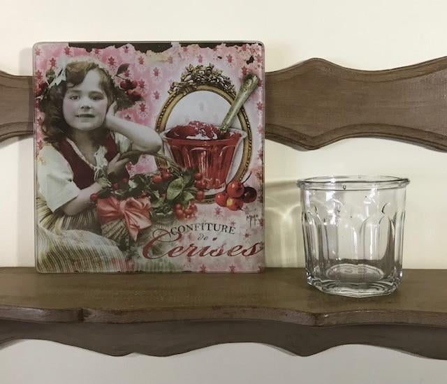 Antieke Franse confiture pot jampot kristalglas