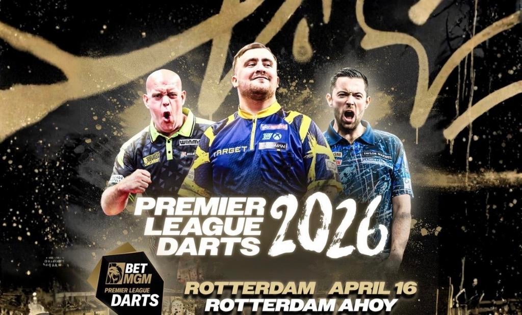 2 tickets Premier League Darts Ahoy 16 april, Twee personen, April