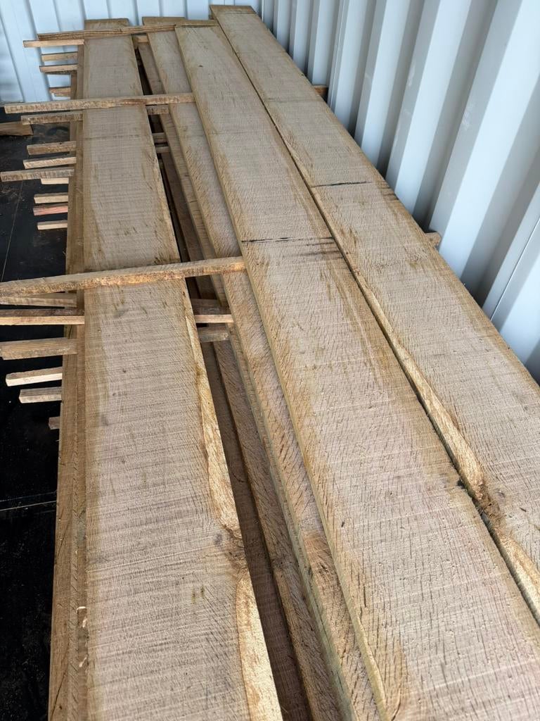 Mooie eiken planken 500x20x2,5 cm droog hout, Ophalen, Zo goed als nieuw, 250 cm of meer, Balken