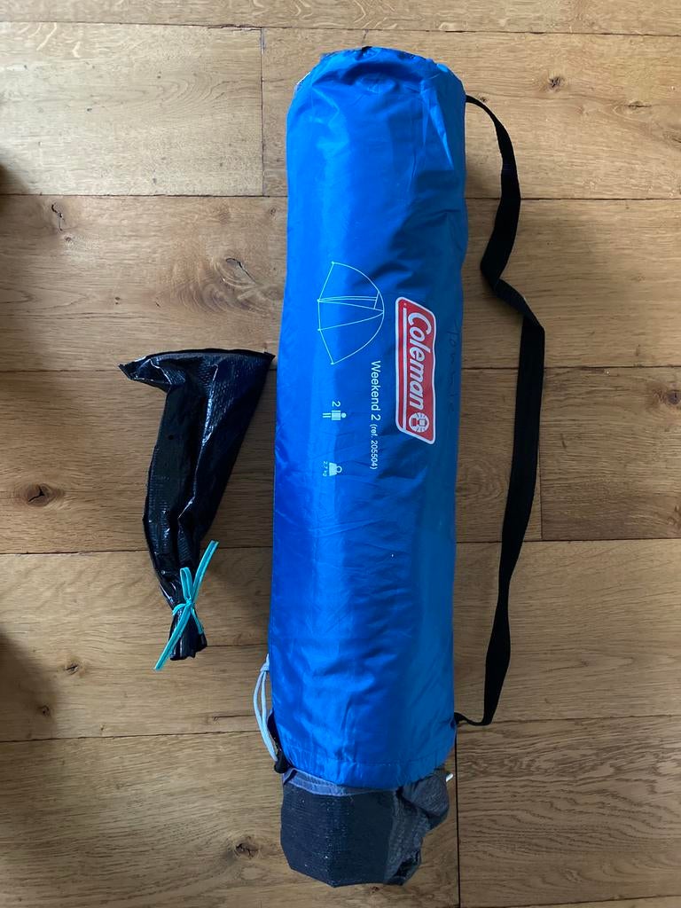 1 persoons tentje met luchtbed en bag voor op motor, Ophalen of Verzenden, Zo goed als nieuw, Tot en met 2