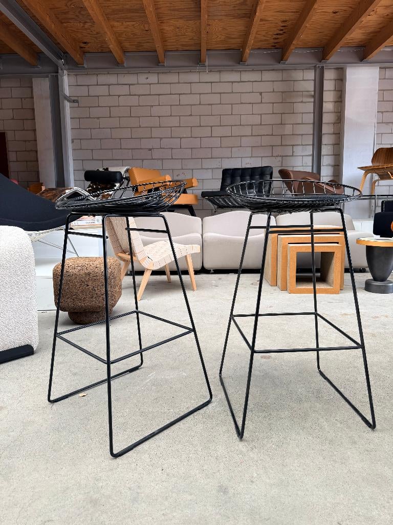 Pastoe Wire Stool by Cees Braakman (2x), Ophalen, Gebruikt, 60 tot 90 cm, Metaal