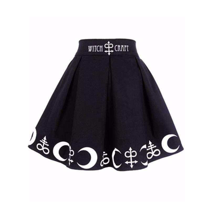 Witch craft mini rok (sexy gothic heks zwart kort steampunk), Maat 38/40 (M), Verzenden, Zwart, Nieuw