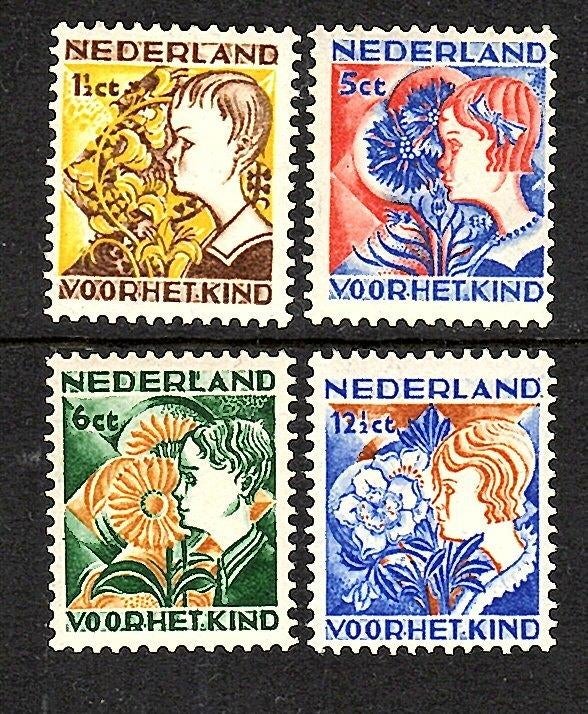 524 nvph 248-251 kinderzegels 1932 ongebruikt zie scans., Ophalen of Verzenden, T/m 1940, Postfris