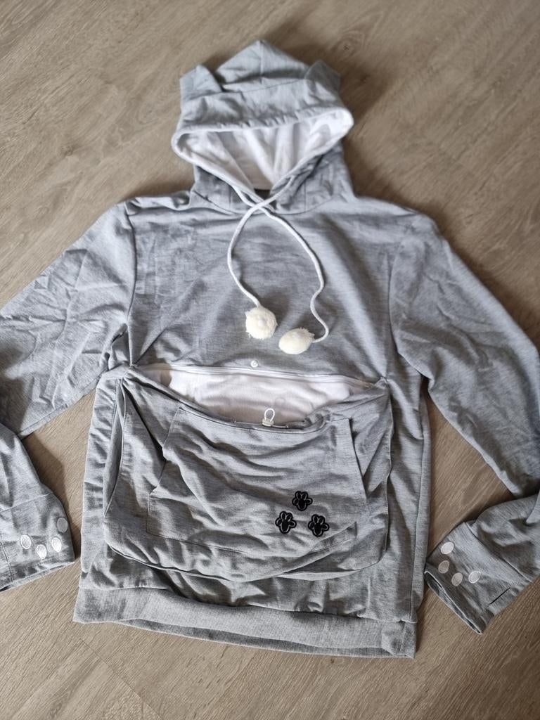 Grijs hoodie met buidel voor huisdier, maat L, Nieuw (MM6), Ophalen of Verzenden, Nieuw, Grijs