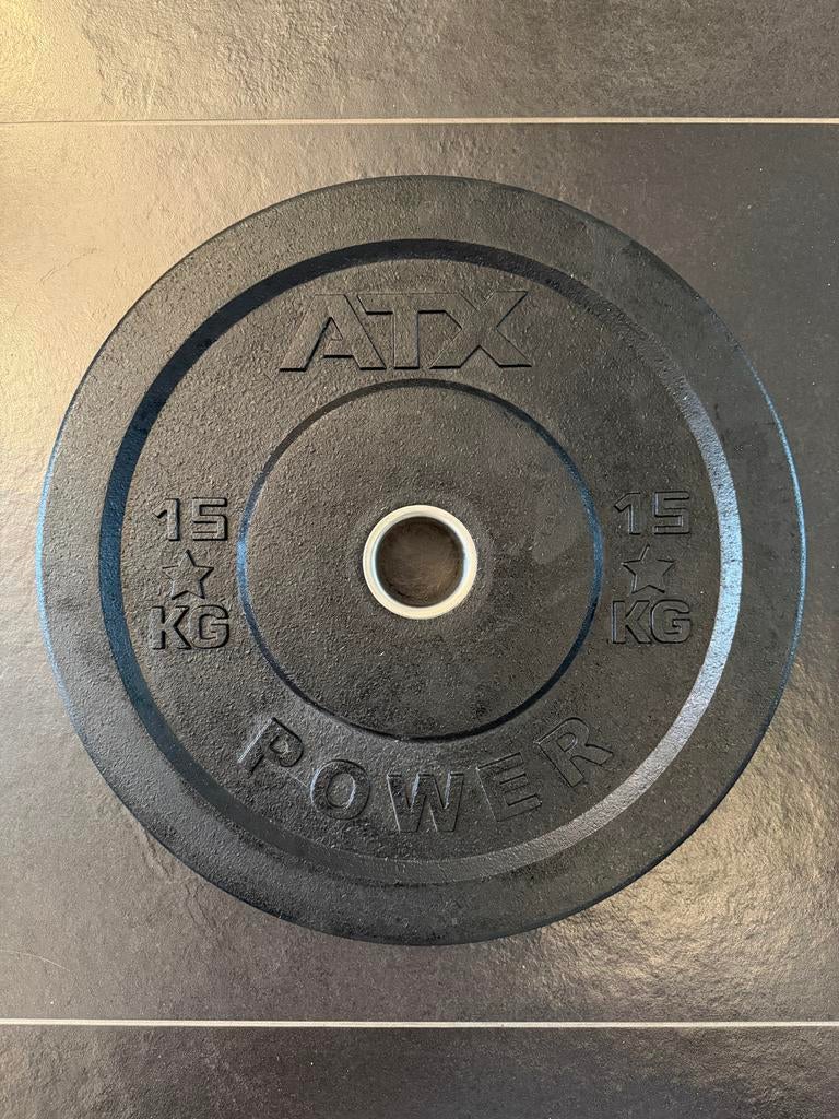2x ATX 15 KG Bumper Plate, Ophalen, Gebruikt, Halterschijven