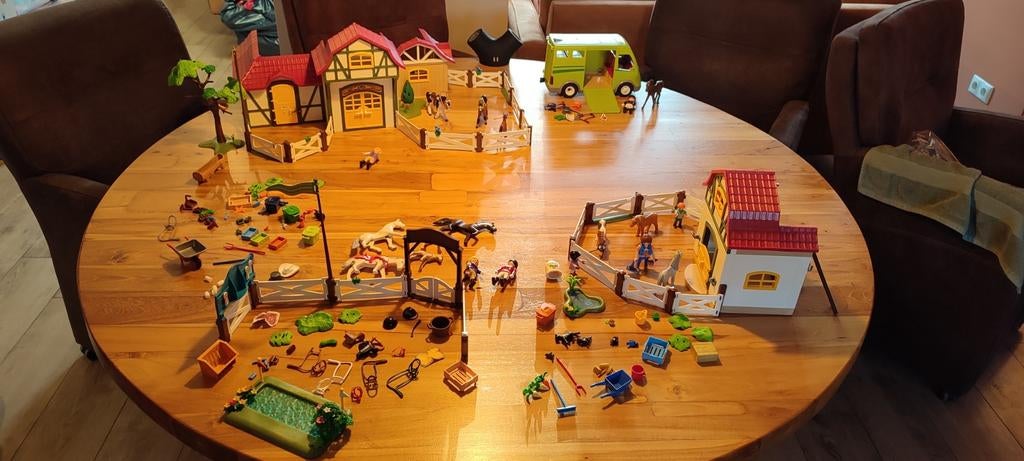 Playmobil Paardenclub + Ponyclub + Paardentrailer + Exta, Ophalen of Verzenden