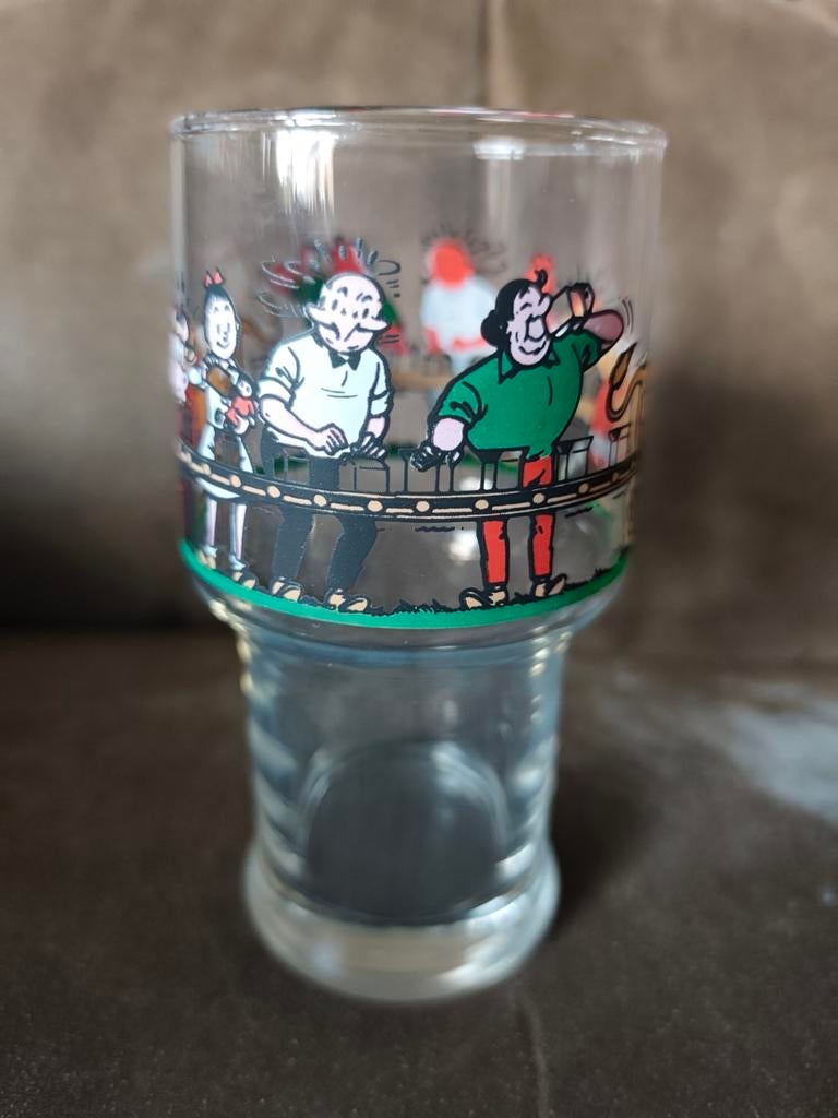 Suske en Wiske glas - Vintage stripfiguur glas, Verzamelen, Stripfiguren, Ophalen of Verzenden