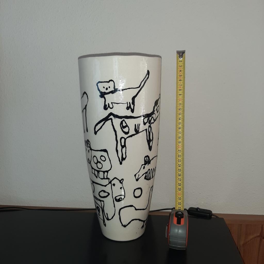 Keith Haring bloemenvaas, Ophalen, Overige kleuren, Glas, Minder dan 50 cm