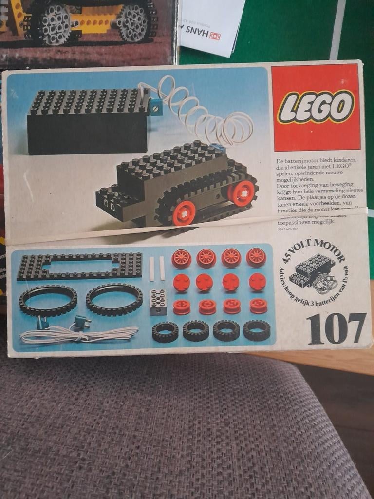 Vintage LEGO 4.5 Volt Motor Set 107, Ophalen of Verzenden, Gebruikt, Complete set, Lego