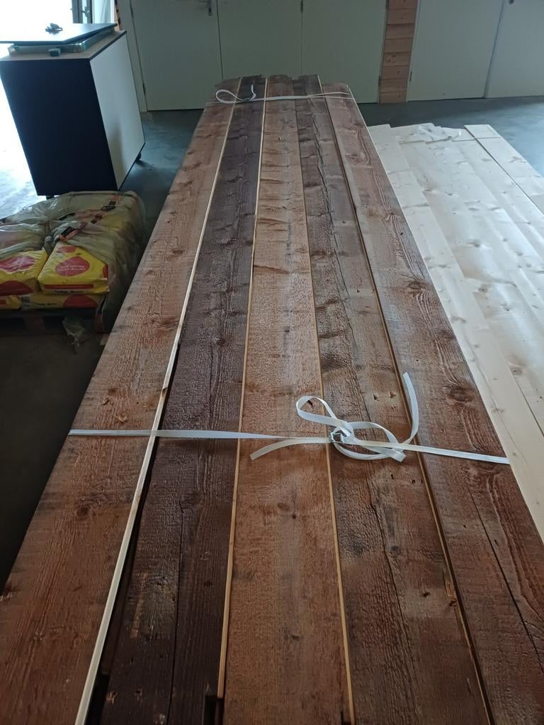 Oude planken gezagen uit oude balken, Ophalen, Gebruikt, Minder dan 25 mm, Plank