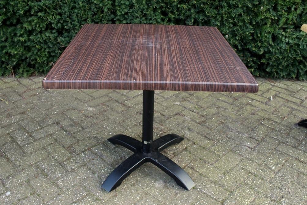 5 vierkante tuintafels terrastafel horeca terras 80 x 80 cm., Tuin en Terras, Tuintafels, Gebruikt, Vierkant, Ophalen