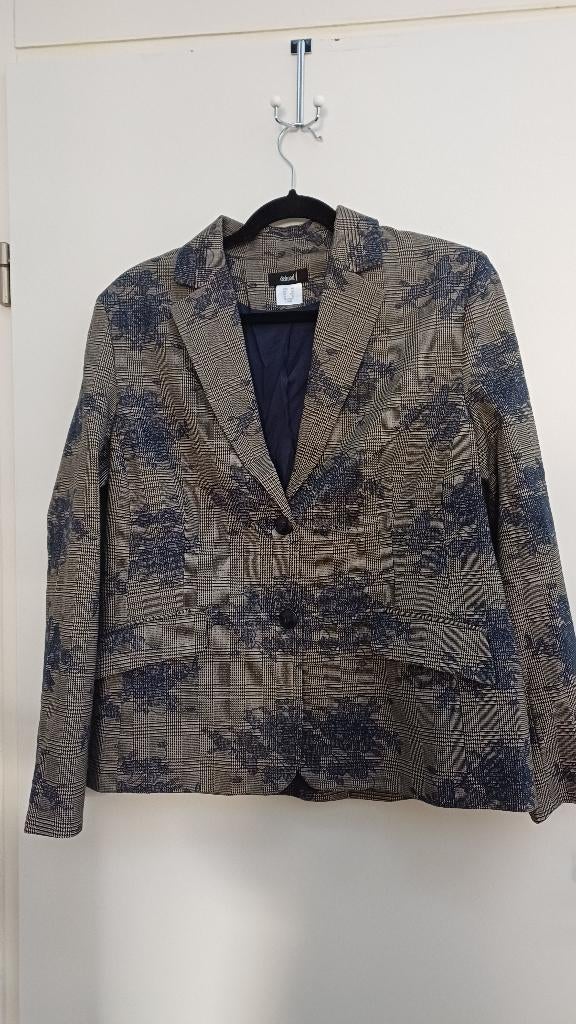 Delmod jasje, grijs geruit met blauw, maat 40, gevoerd, Maat 38/40 (M), Delmod, Ophalen of Verzenden, Zo goed als nieuw