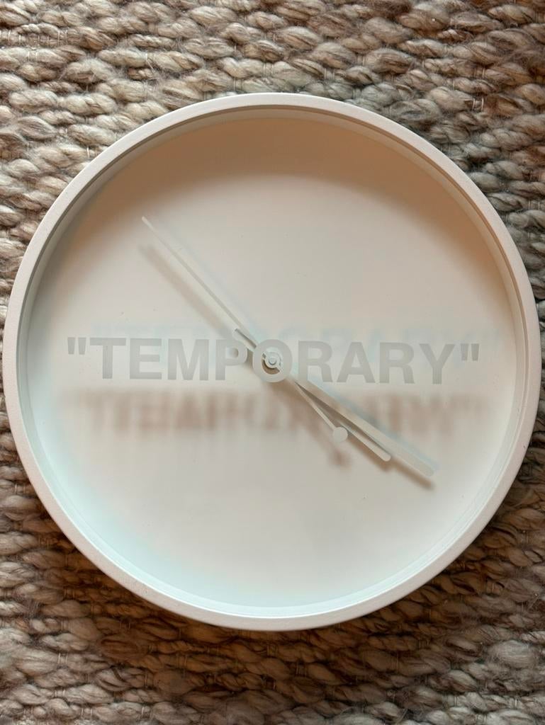 Virgil Abloh x IKEA MARKERAD "TEMPORARY" Wall Clock, Ophalen of Verzenden, Zo goed als nieuw
