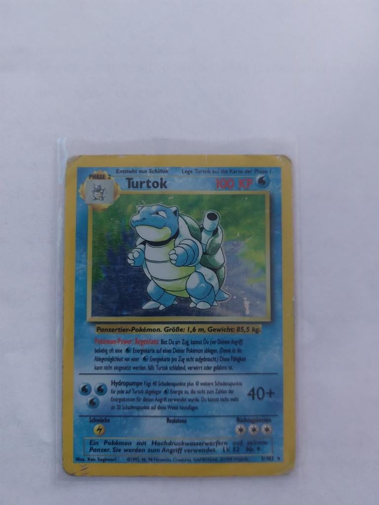 Blastoise Base Set Pokémonkaart, Ophalen of Verzenden, Gebruikt, Losse kaart