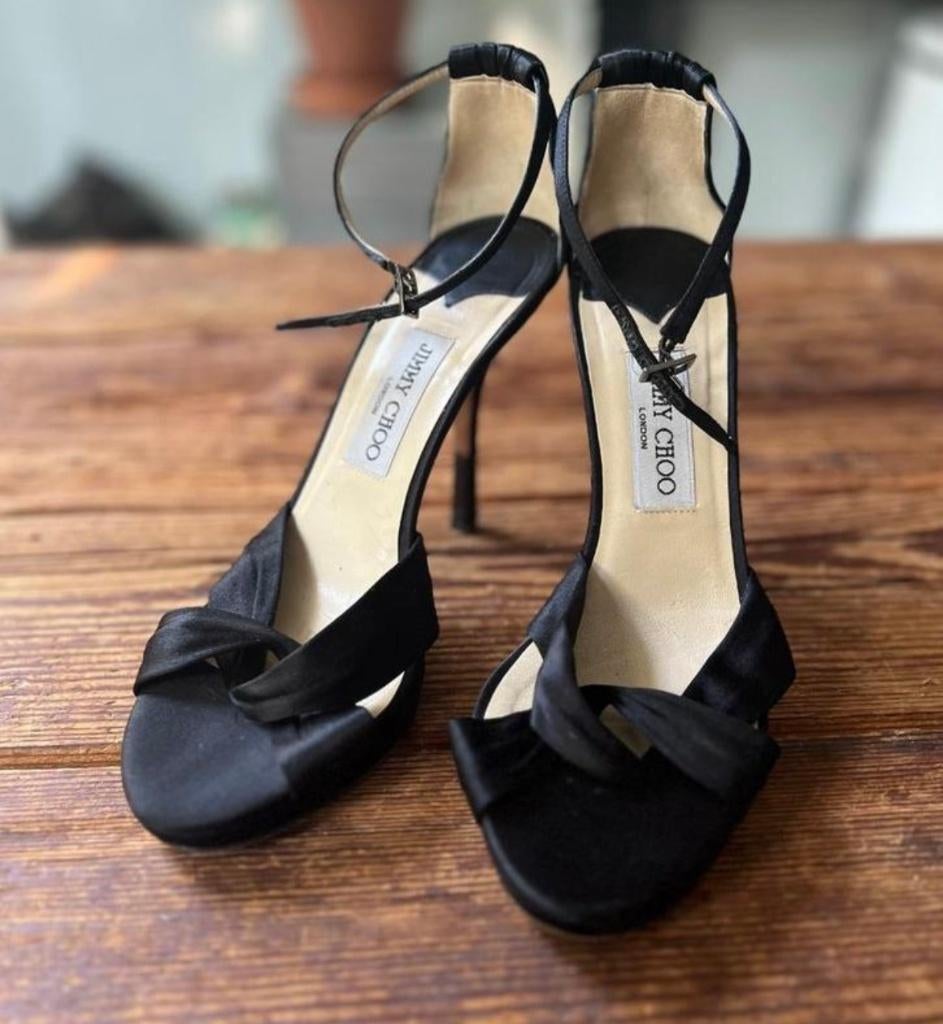 jimmy choo schoen, Jimmy choo, Zwart, Gedragen, Sandalen of Muiltjes