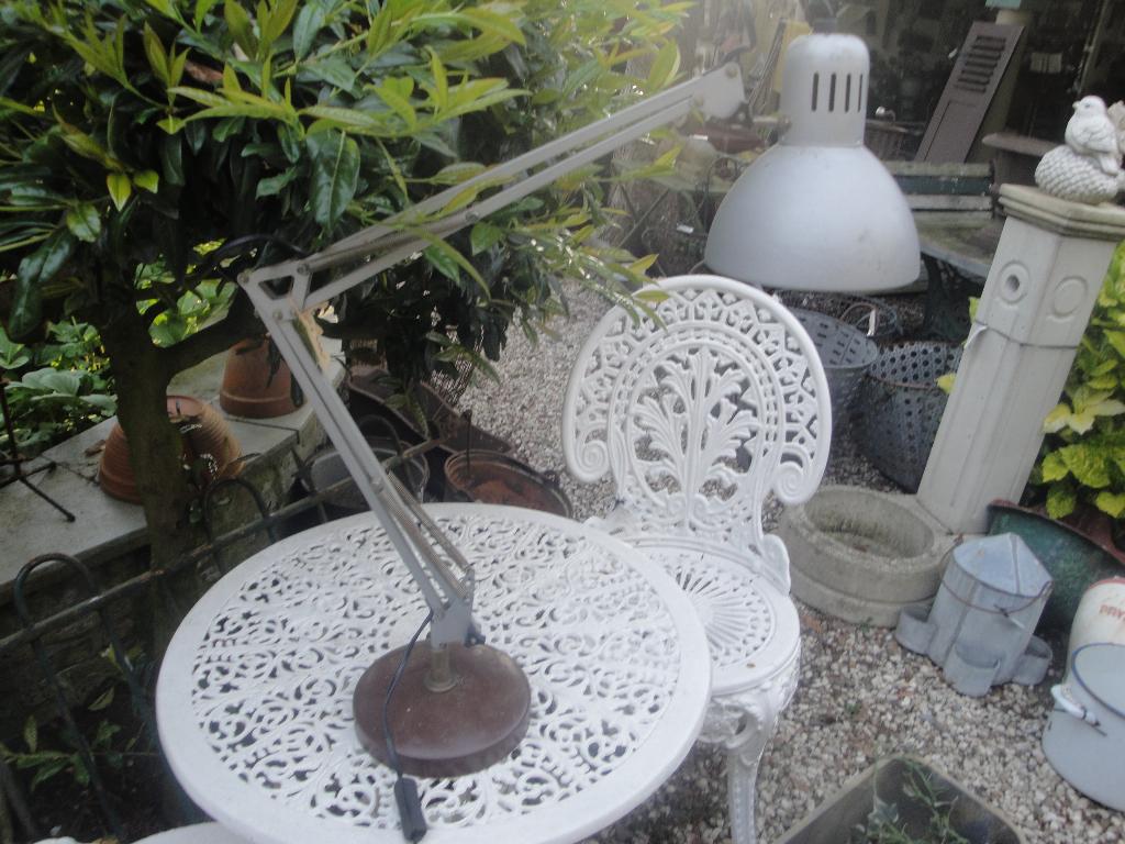 bureau schaarlamp  met zware voet, Antiek en Kunst, Ophalen of Verzenden