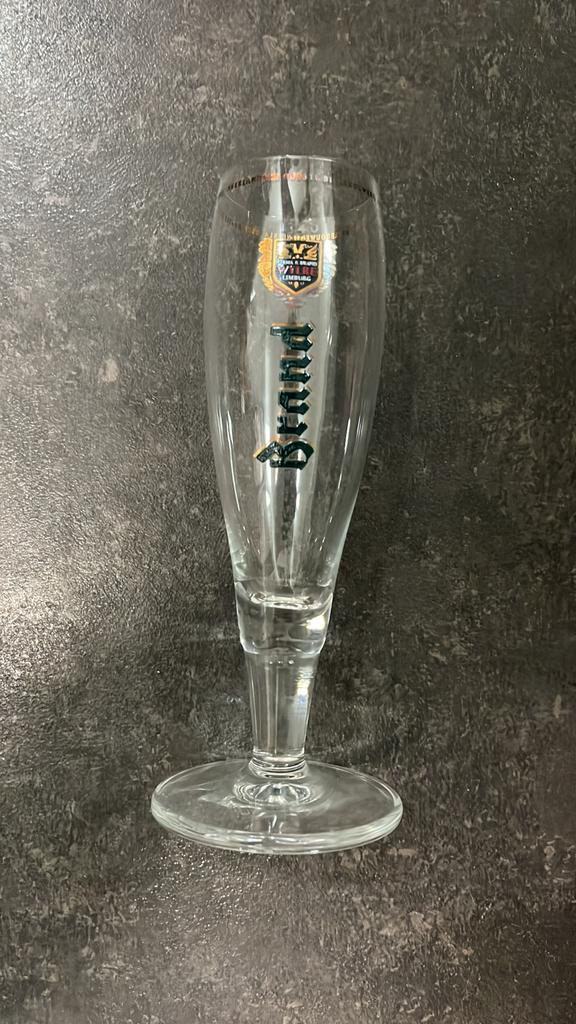 Brand bierglas proefglaasje 0,15l 49 stuks incl krat, Ophalen, Zo goed als nieuw, Glas of Glazen, Brand