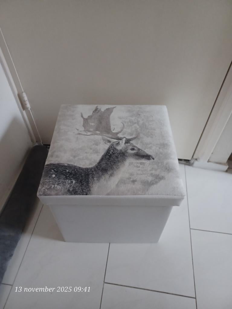 Poef/krukje met opbergruimte  10€, Ophalen of Verzenden, Minder dan 50 cm, Minder dan 50 cm