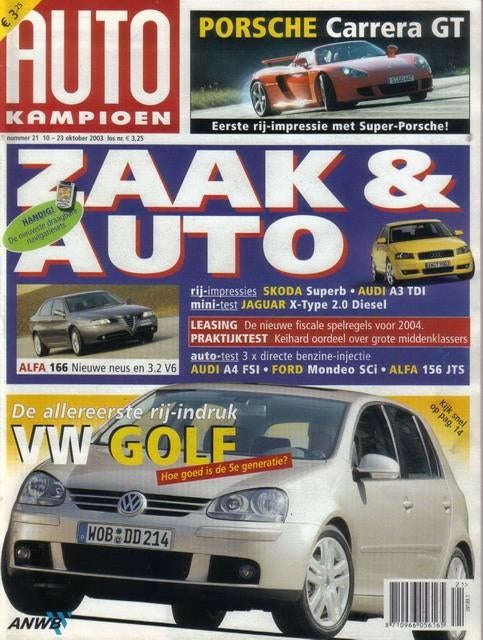 Autokampioen 21 2003 : Alfa Romeo 147 GTA - Renault Clio V6, Ophalen of Verzenden, Gelezen, Algemeen