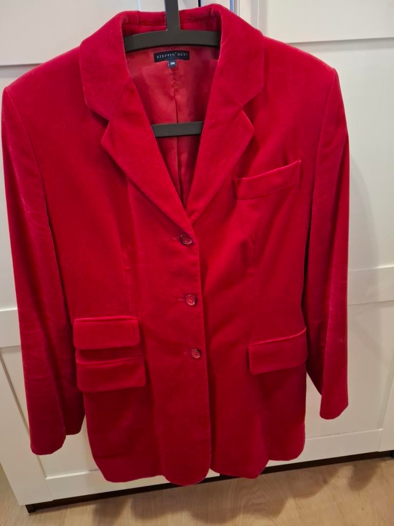 Rood fluwelen jasje., Ophalen of Verzenden