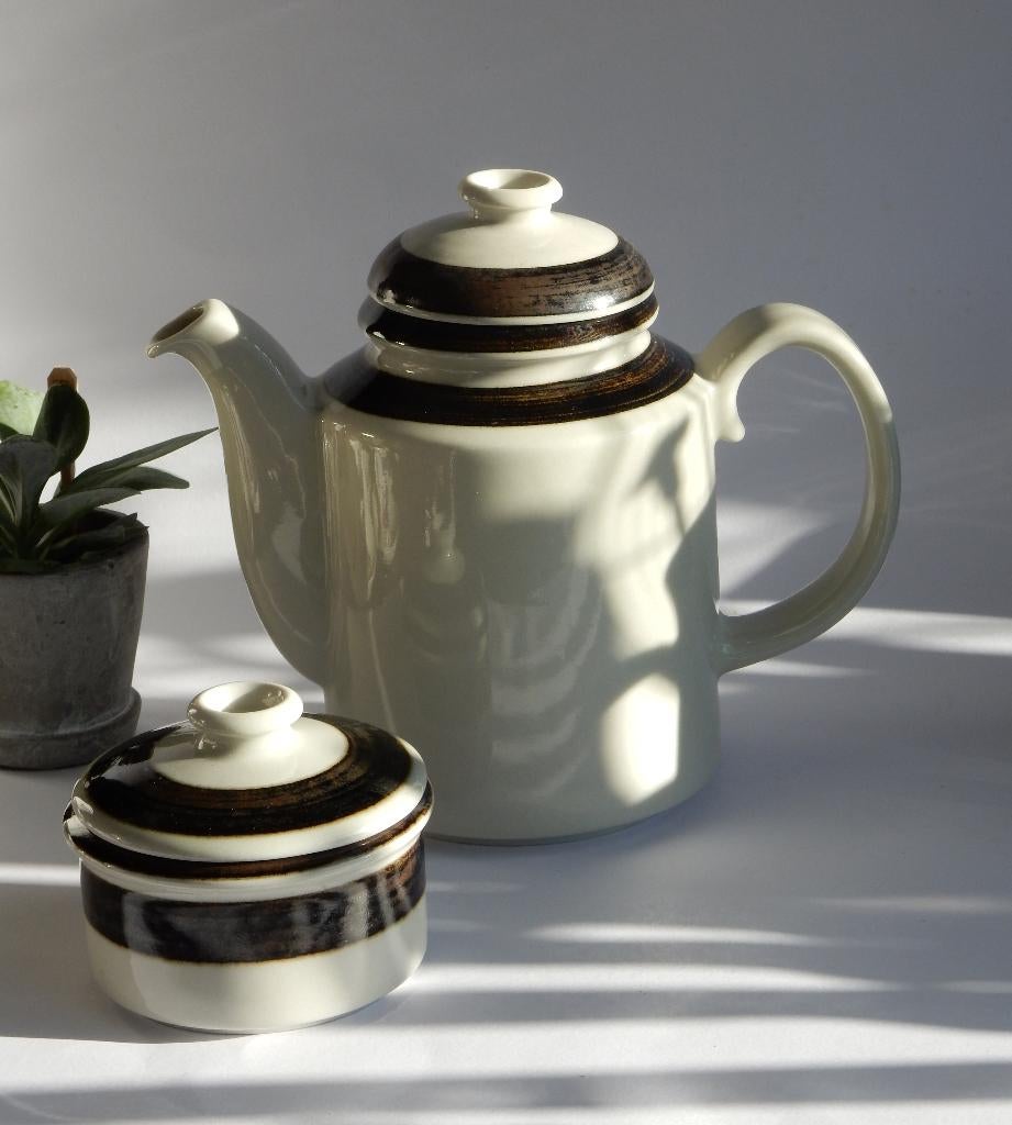 Vintage Arabia Karelia suikerpot en koffie/theepot 70's, Huis en Inrichting, Keuken | Servies, Overige typen, Ophalen of Verzenden