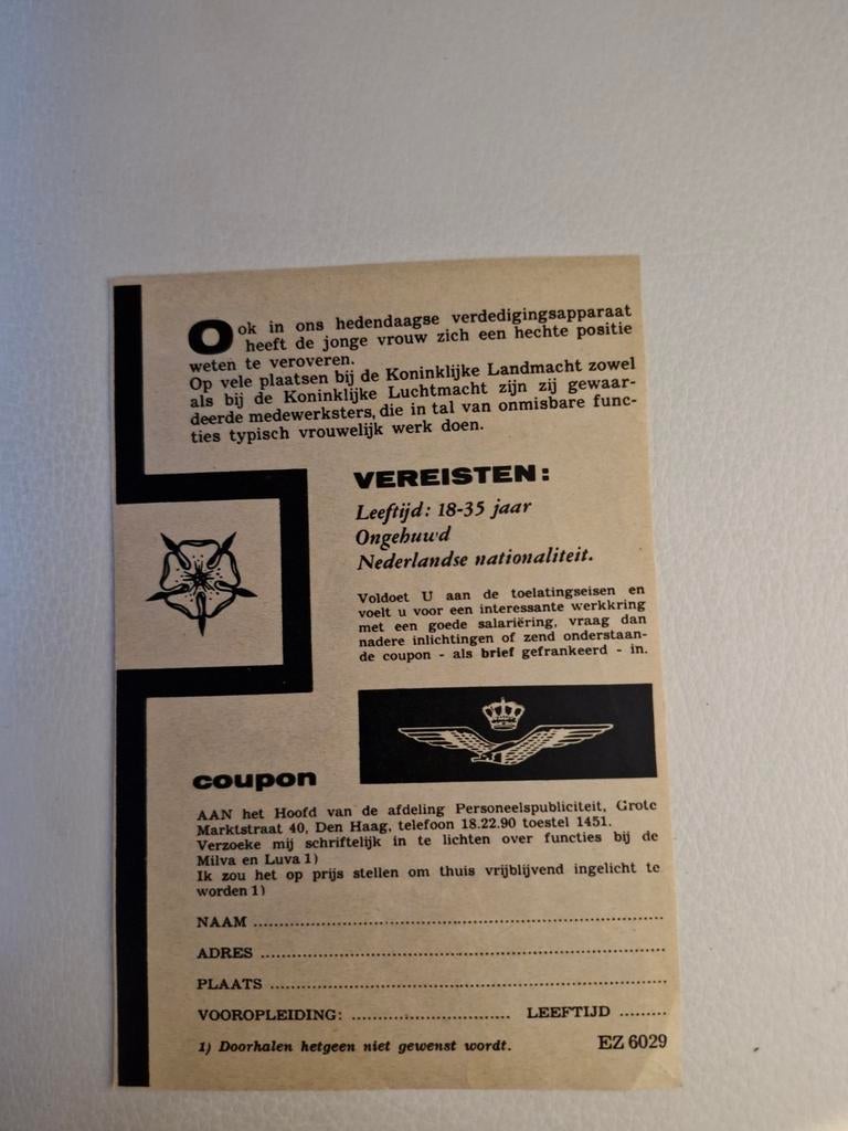 Oude Advertenties Koninklijke Technicum PNBA,Kon.Landmacht, Verzamelen, Tijdschriften, Kranten en Knipsels, Ophalen of Verzenden