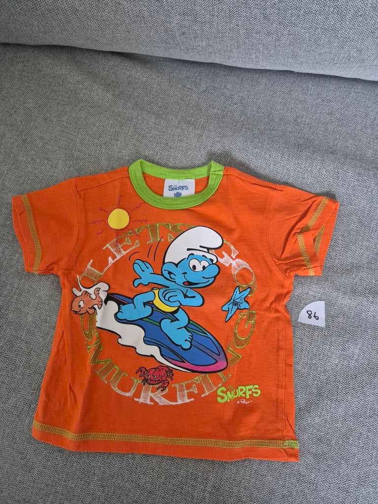 Smurf tshirt maat 86, Ophalen, Zo goed als nieuw, Jongen, Shirt of Longsleeve