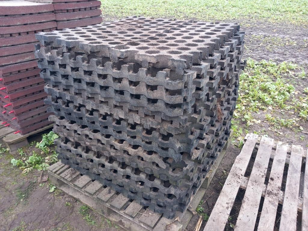 16,5m2 Rubber doorgroeimatten/mudcontrol, Ophalen, Gebruikt, -, -